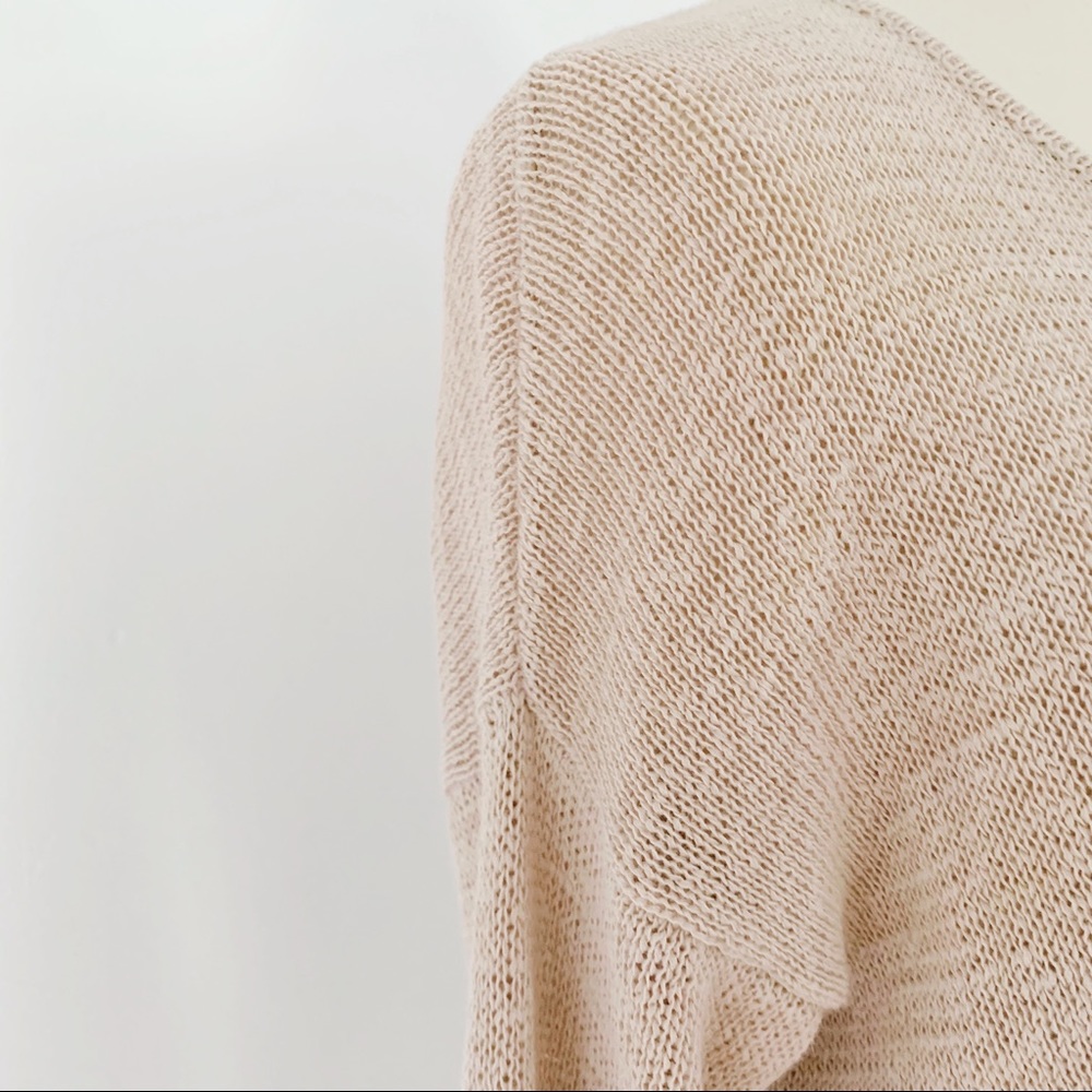 LOFT Beige Lace Up Sweater XS - Picture 5 of 7